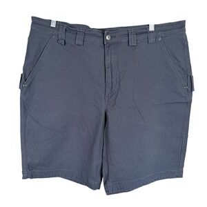 Duluth Flex Fire Hose Shorts Mens 42 Blue Relaxed Fit Cargo Utility Canvas